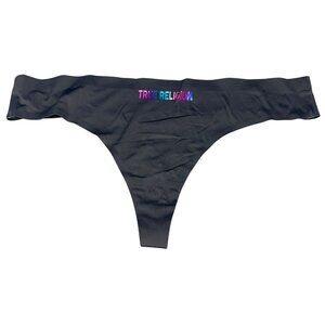 True Religion Womens Size XL Panty Thong Seamelss Black New Without Tags